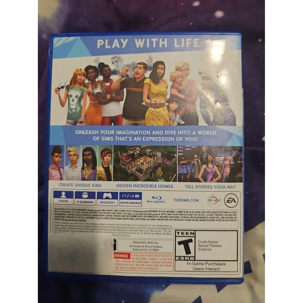 The Sims 4 EA Sony PlayStation 4 2017 PS4 Video Game